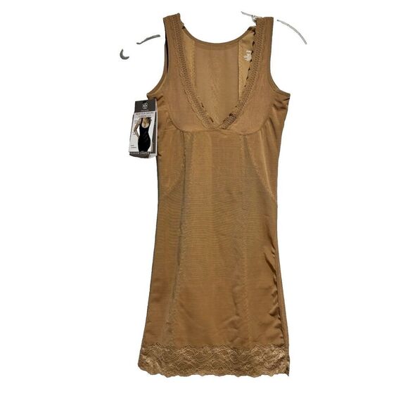 NWT DAISY FUENTES Wear Your Own Bra Slimming Slip Power Mesh Dress Shaper L - Picture 1 of 9